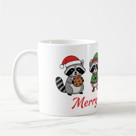 Caneca De Café Merry Trashmas – Funny Christmas Raccoons