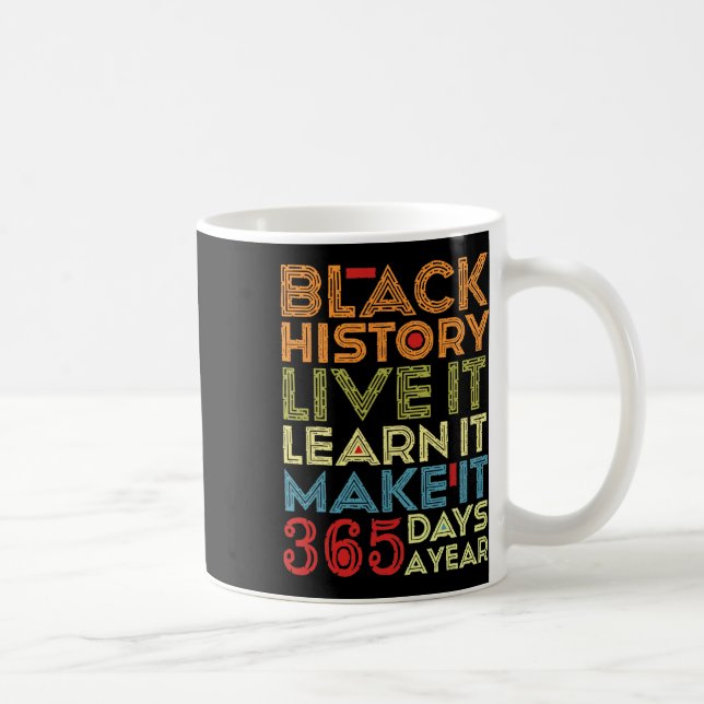 Caneca De Café Mês da História Negra 2025 Viva Aprenda Faça (Direita)