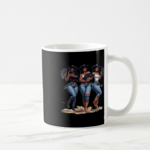 Caneca De Café Mês da História Negra Cowgirl Ocidental Afro Mulhe