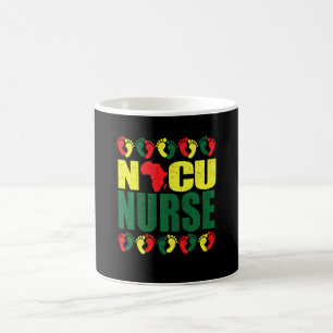 Caneca De Café Mês da História Negra Enfermeira Nicu Afro-America
