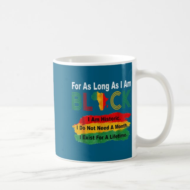 Caneca De Café Mês da história negra enquanto eu sou orgulho negr (Direita)