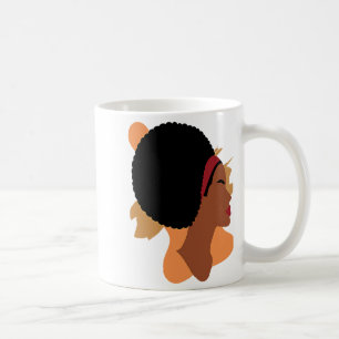 Caneca De Café Mês da História Negra Minimalista Rainha Melanina