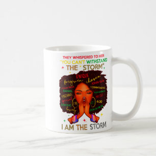 Caneca De Café Mês da História Negra Mulher Africana Afro Eu Sou