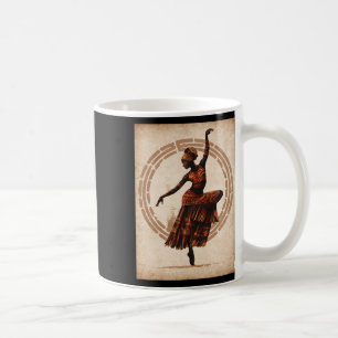 Caneca De Café Mês da História Negra Mulher Negra Tribyl Dançando