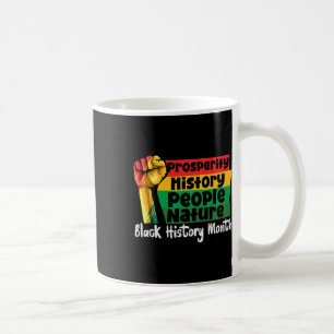 Caneca De Café Mês da História Negra Punho Mão Prosperidade Afric
