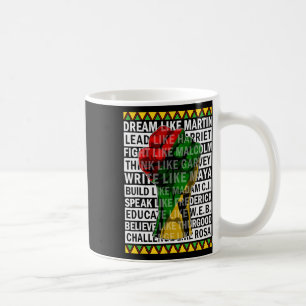 Caneca De Café Mês da História Negra Sonhe Como Líder Africano Ho