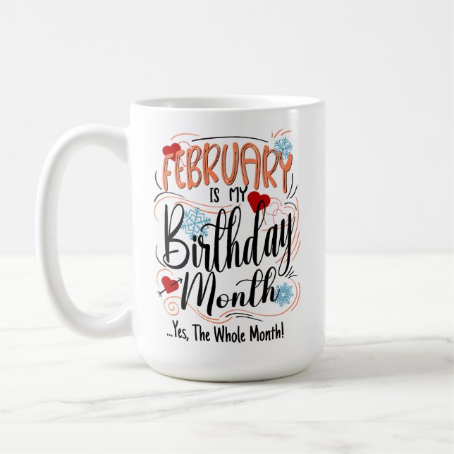 Caneca De Café Mês de aniversário de fevereiro, Mês inteiro, Capr (Esquerda)