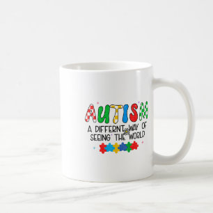 Caneca De Café Mês De Consciência Autismo Apoiam A Visão Do Mundo