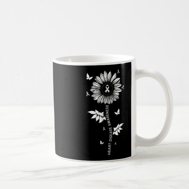 Caneca De Café Mês de Consciência da Doença Cardíaca (Direita)