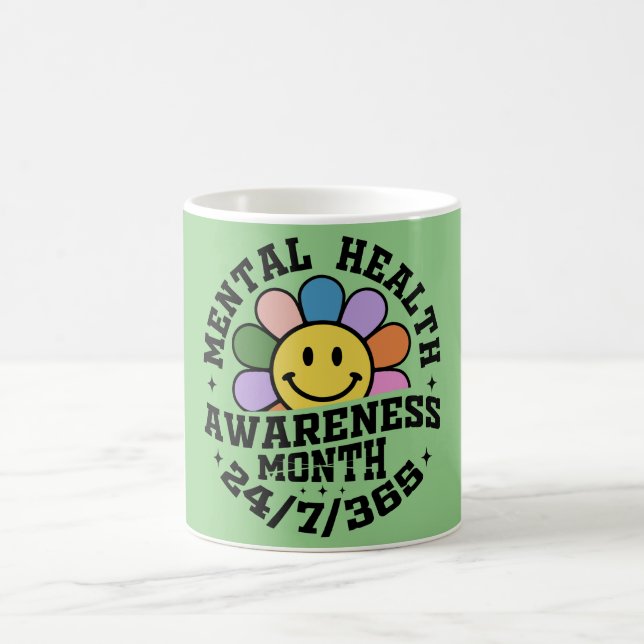 Caneca De Café Mês de Consciência da Saúde Mental (Centro)