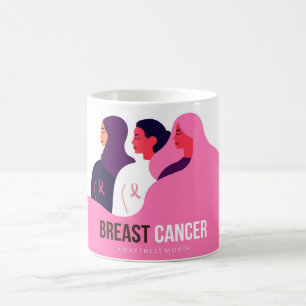 Caneca De Café Mês de consciência do câncer de mama