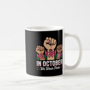 Caneca De Café Mês de consciência do câncer de mama em outubro Nó