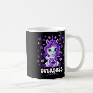 Caneca De Café Mês de Consciência Fita Roxa Unicórnio