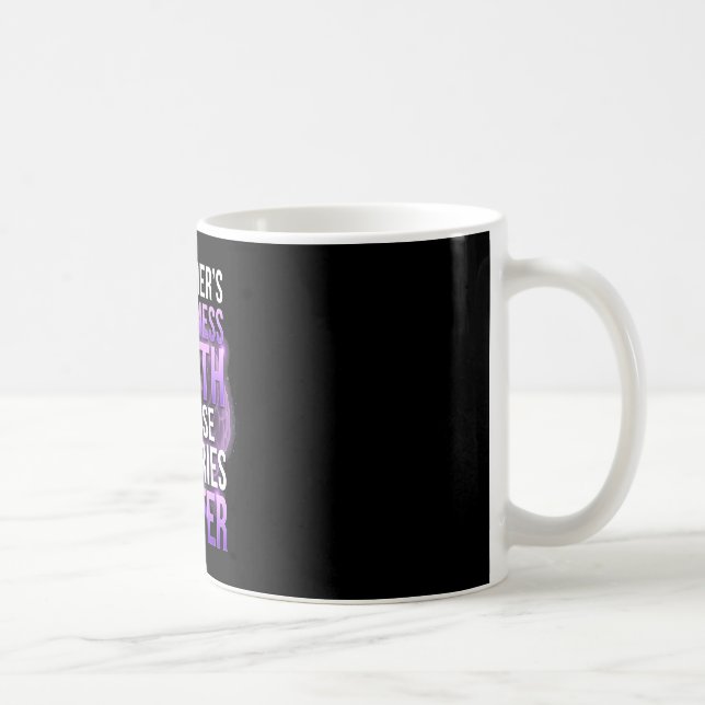 Caneca De Café Mês de conscientização da doença de alzheimer laço (Direita)