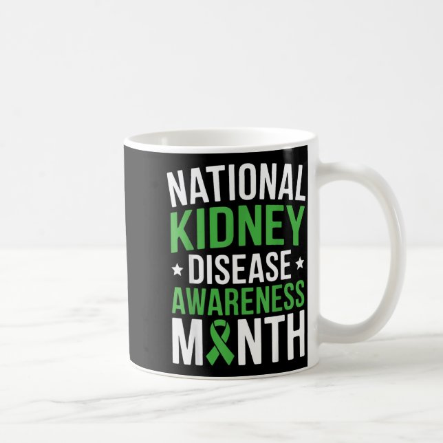 Caneca De Café Mês de Conscientização da Doença Renal Nacional PK (Direita)