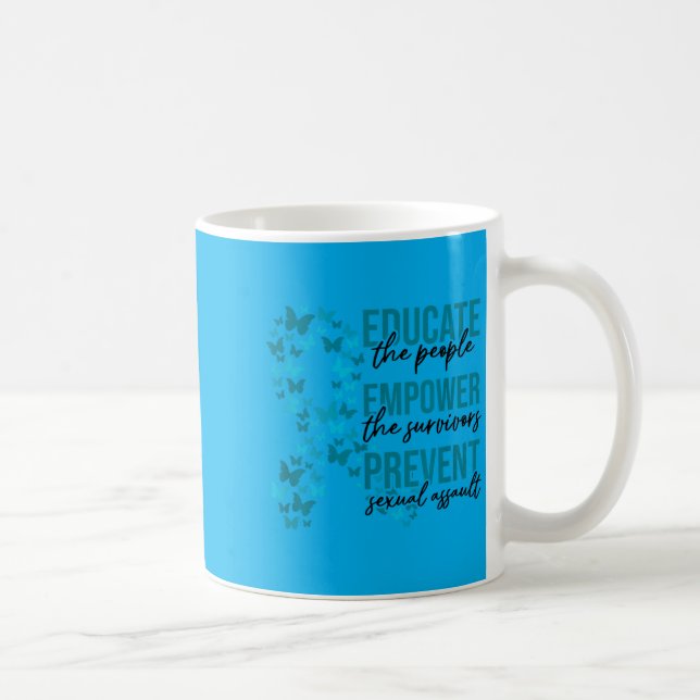Caneca De Café Mês de Conscientização de Adulto Educar Capacitar  (Direita)