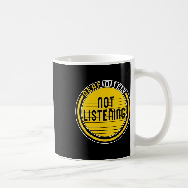 Caneca De Café Mês de Conscientização Deafinitely Não Ouvindo Lan (Direita)