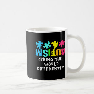 Caneca De Café Mês de Conscientização do Autismo Apoio Vendo o Mu