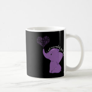 Caneca De Café Mês de Conscientização Eu Termino Elefante de Fita