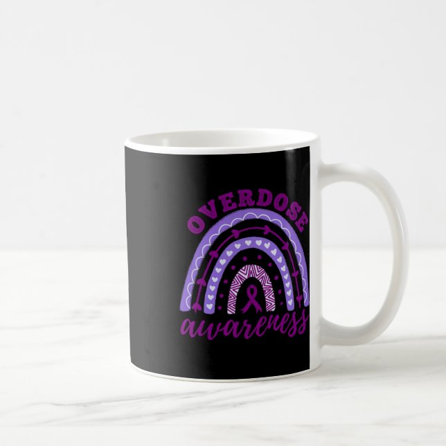 Caneca De Café Mês de Conscientização sobre Overdose Arco-íris (Direita)