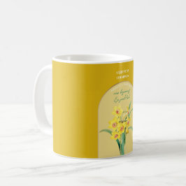 Caneca De Café Mês de Marcha de Nascimento Personalizado Daffodil
