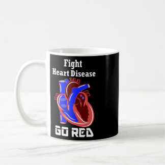 Caneca De Café Mês do Coração Americano Fique Vermelho Para a Cam