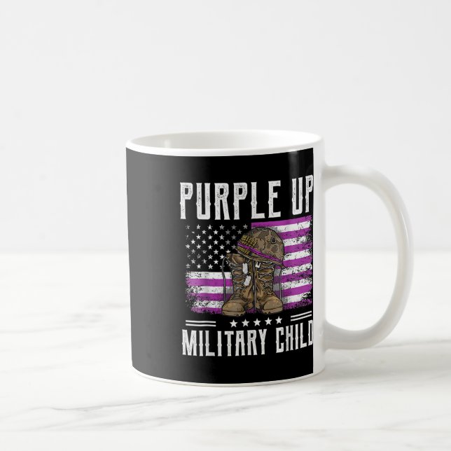 Caneca De Café Mês Roxo De Crianças Militares Boots U (Direita)