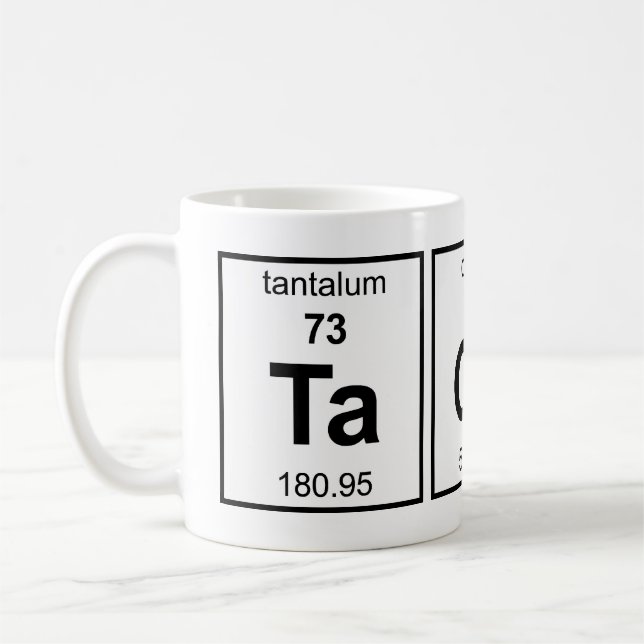 Caneca De Café Mesa periódica dos TaCoS (Esquerda)