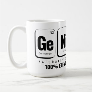 Caneca De Café Mesa Periódica GENiUS - Design de Ciência Engraçad