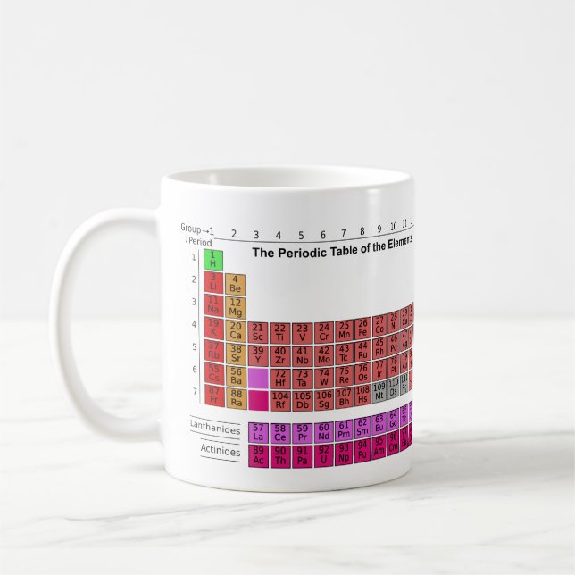 Caneca De Café Mesas periódicas e DNA Codon (Esquerda)