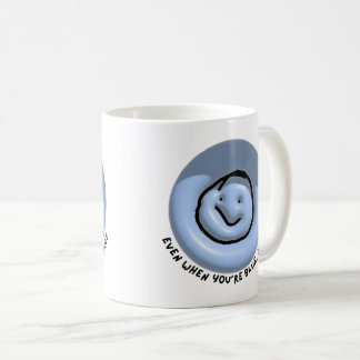 Caneca De Café "Mesmo quando você é azul, sorria" Café Motivacion