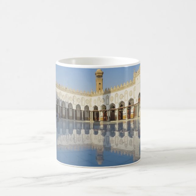 Caneca De Café Mesquita Al-Azhar Cairo Islâmico Egito Masjids Fot (Centro)