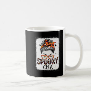 Caneca De Café Messy Bun Spooky Doutor Mulheres Pumpkin Halloween