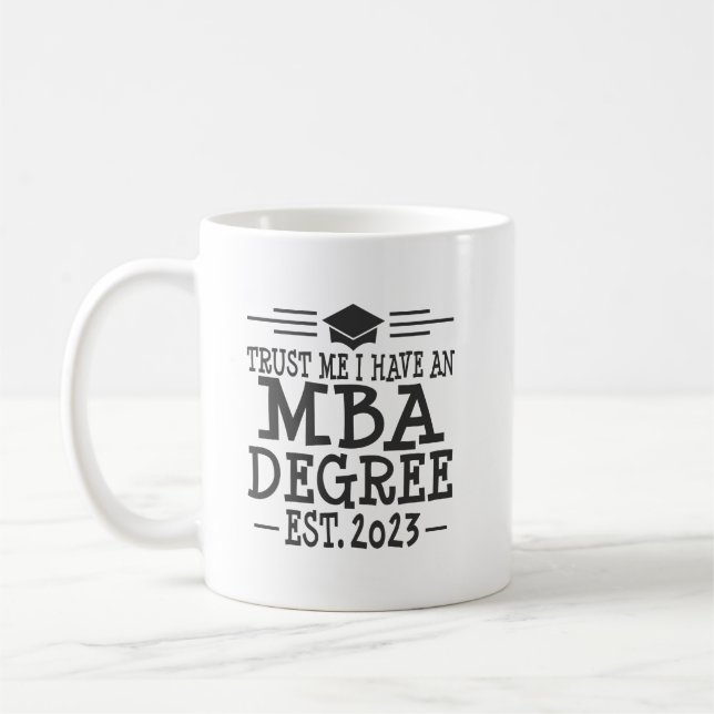 Caneca De Café Mestrados de graduação MBA 2023 Negócios (Esquerda)