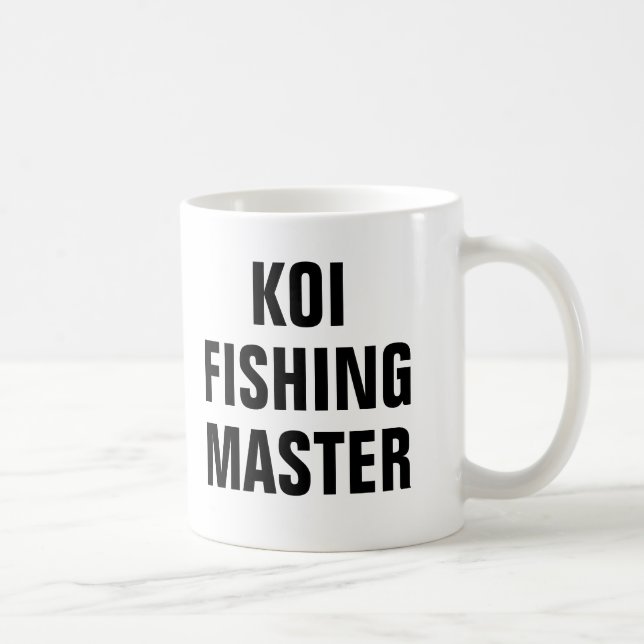 Caneca De Café Mestre da Pesca de Koi (Direita)