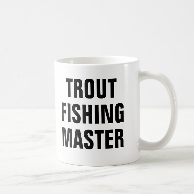 Caneca De Café Mestre da Pesca de Truta (Direita)