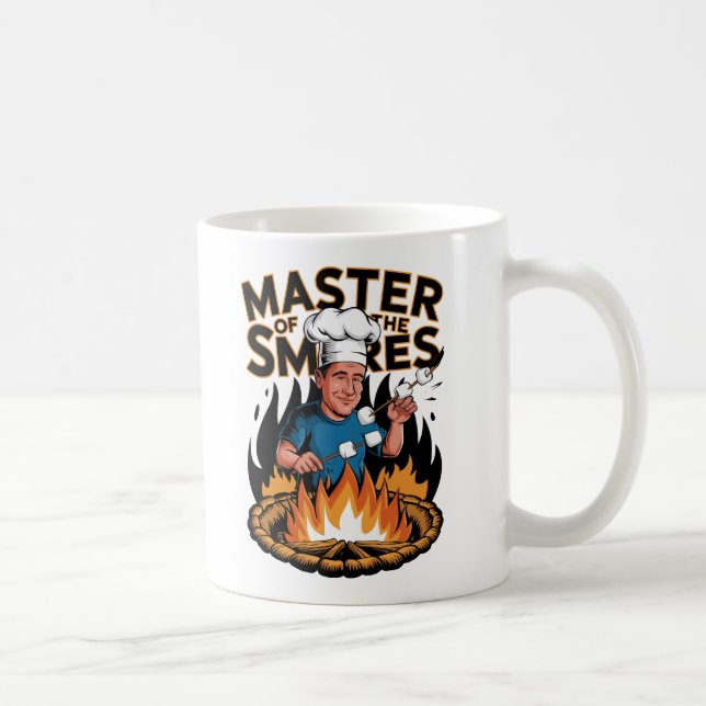 Caneca De Café Mestre do Design do Cozinhar S’mores Campfire (Direita)