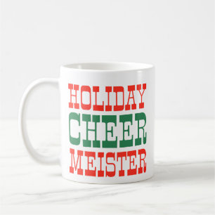 Caneca De Café Mestre do Espírito Natalino Vermelho e Verde Fes