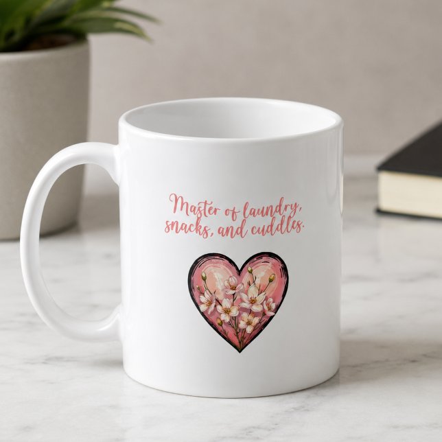 Caneca De Café Mestre Dos Lanches de Lavanderia Abraços Mãe Engra (Criador carregado)