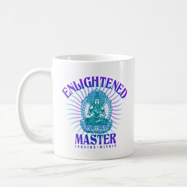 Caneca De Café Mestre iluminado: Presente espiritual para Yogis & (Esquerda)