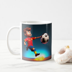 Caneca De Café "Meta Bound: The Animated Boy's Perfect Kick"
