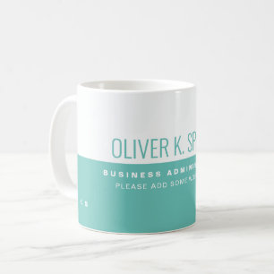 Caneca De Café Metade Branco Profissional Moderno