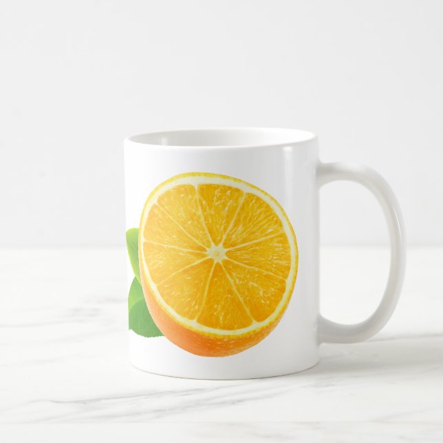 Caneca De Café Metade da fruta laranja (Direita)