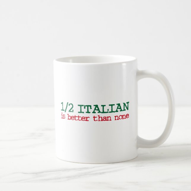 Caneca De Café Metade de italiano (Direita)