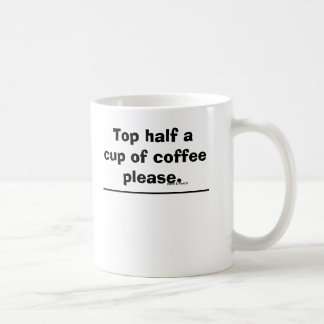Caneca De Café Metade um do copo