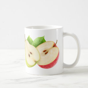 Caneca De Café Metades de maçã e pera