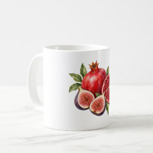Caneca De Café Metades de Romã e Figo