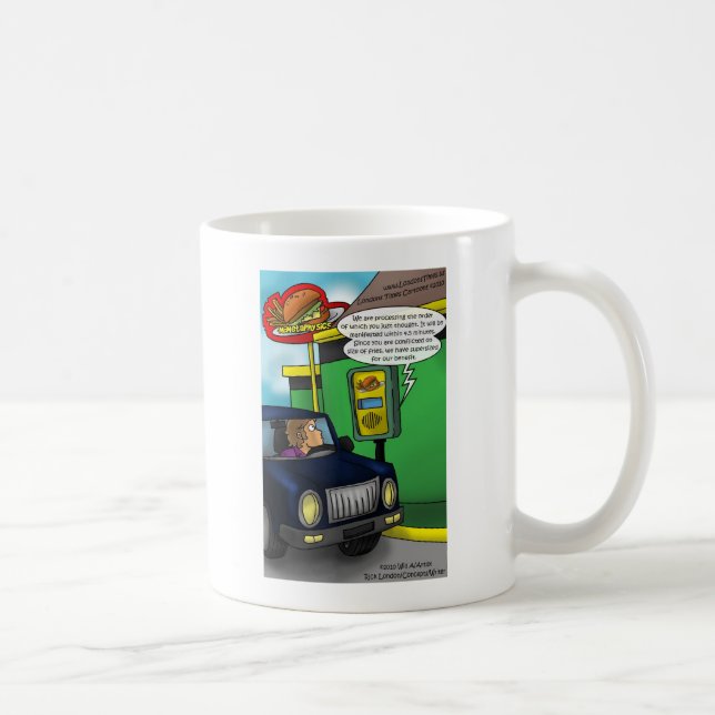 Caneca De Café Metafísica Drive Thru Camisetas e Presentes Divert (Direita)