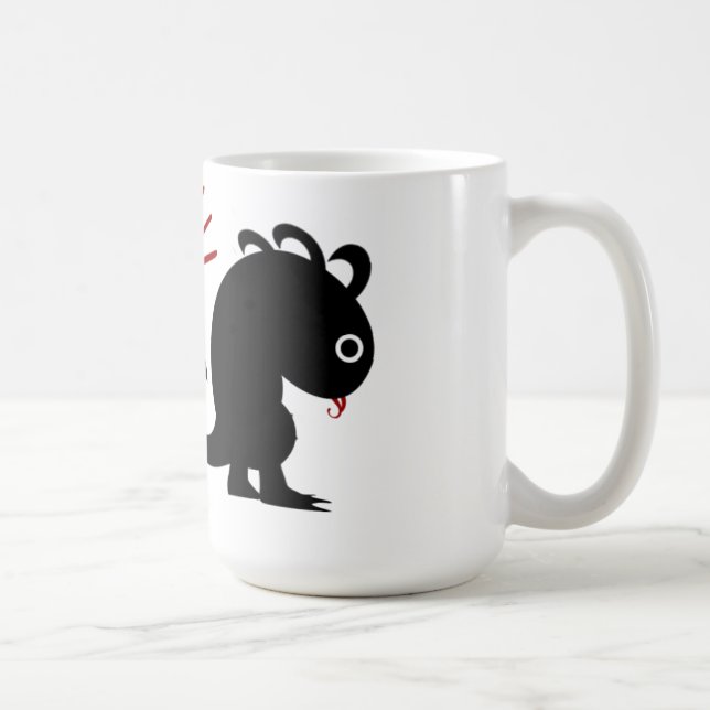 Caneca De Café Metáfora nº 5 (Dinossauro com meteorito) (Direita)