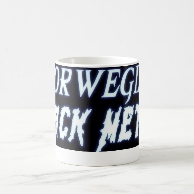 Caneca De Café Metal preto norueguês "caneca " (Centro)